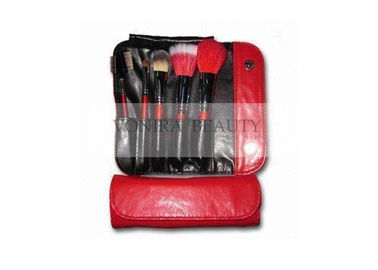 Special Collection Makeup Brush Gift Set Mini Size Classic Red Buttoned Brush Case
