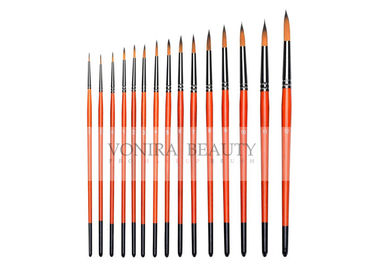 15Pcs Professional Round Body Paint Brushes For Oil Watercolor Gouache Face Painting