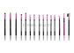 42PCs 분홍색 알루미늄 깃봉 &amp; 광택이 없는 까만 나무로 되는 손잡이를 가진 전체-제품군 화장용 메이크업 솔 세트