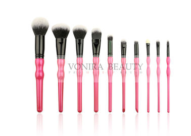 New Trending 10PCS Makeup Brush Set With Wooden Gourd Shaped Handle And Synthetic Hair