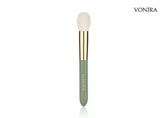 Vonira 맞춤 도매 천연 염소털 메이크업 작은 둥근 파우더 브러쉬 (개인 라벨 서비스 포함)