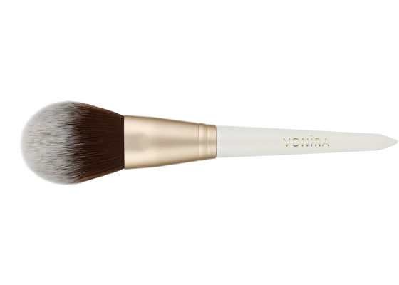 최고급 세이블 모와 천연 흑단 나무 손잡이가 달린 맞춤형 럭셔리 오벌 메이크업 브러쉬