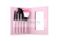 까만 여행 크기 기초 머리 브러쉬 아름다운 분홍색 솔 상자 및 거울
