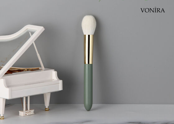 Vonira 맞춤 도매 천연 염소털 메이크업 작은 둥근 파우더 브러쉬 (개인 라벨 서비스 포함)