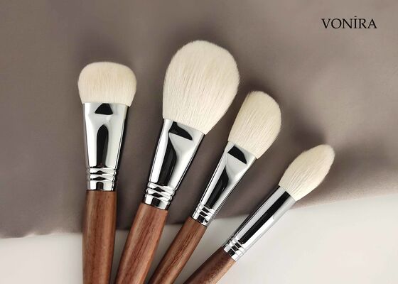 Vonira 맞춤 도매 천연 동물 털 브라운 에보니 핸들 메이크업 아이브로우 브러쉬