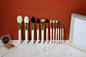 12 Pieces Luxurious Gold Natural Hair Makeup Brushes With Private Label